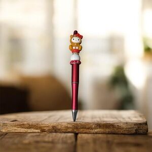 Sold Red Pen with Cute Character Topper